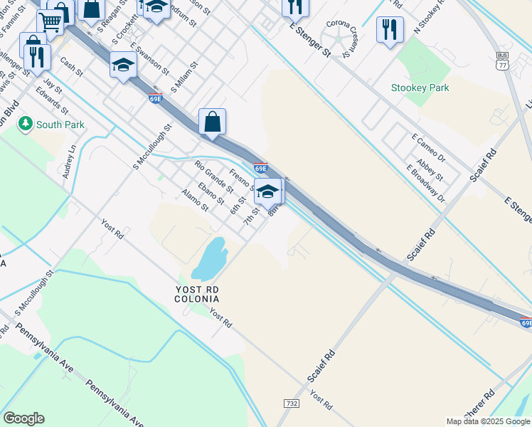 map of restaurants, bars, coffee shops, grocery stores, and more near 846 8th Street in San Benito