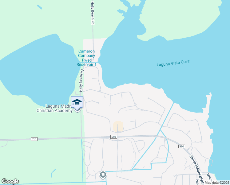 map of restaurants, bars, coffee shops, grocery stores, and more near 48 Whooping Crane Drive in Laguna Vista