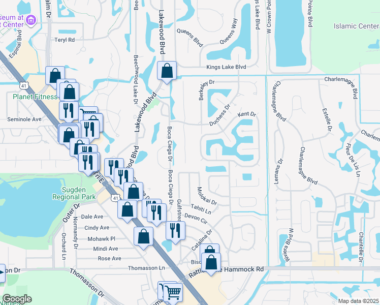 map of restaurants, bars, coffee shops, grocery stores, and more near 2066 Pine Isle Lane in Naples