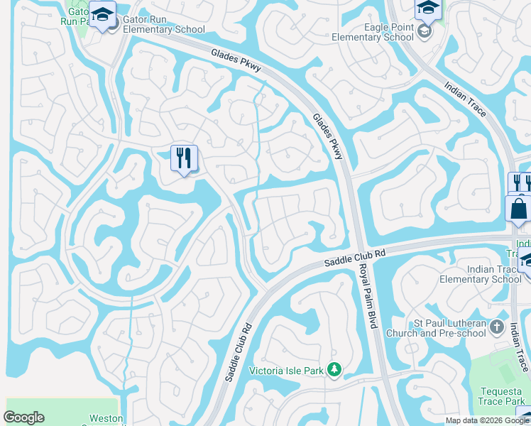 map of restaurants, bars, coffee shops, grocery stores, and more near 1318 Croton Court in Weston