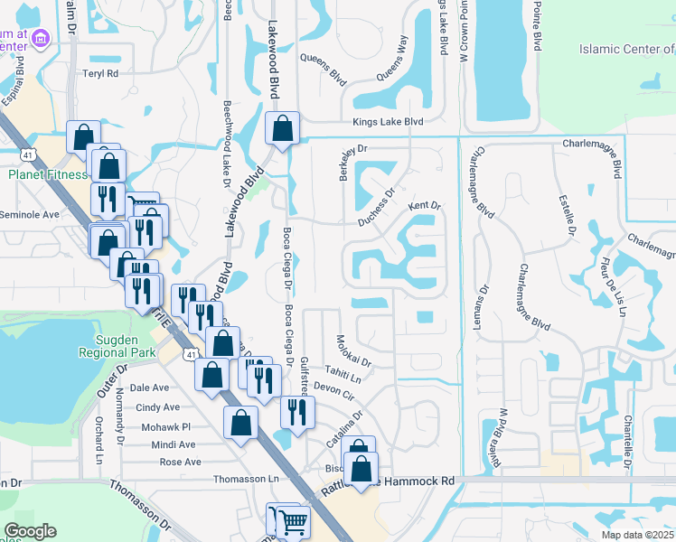 map of restaurants, bars, coffee shops, grocery stores, and more near 3712 Kent Drive in Naples