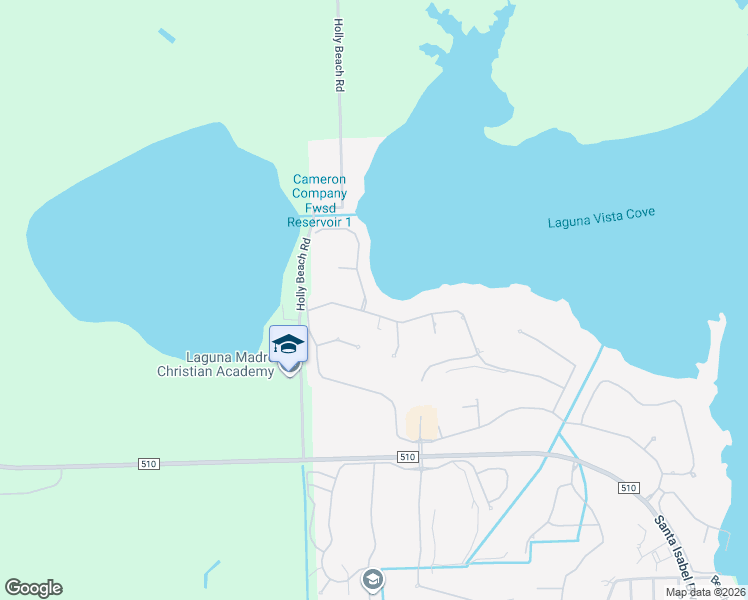 map of restaurants, bars, coffee shops, grocery stores, and more near 48 Whooping Crane Drive in Laguna Vista