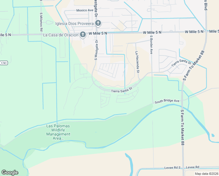 map of restaurants, bars, coffee shops, grocery stores, and more near 1418 Tierra Santa Drive in Weslaco