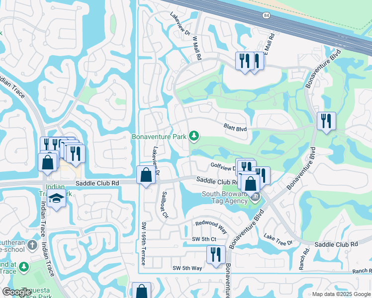 map of restaurants, bars, coffee shops, grocery stores, and more near 63 Racquet Club Road in Weston