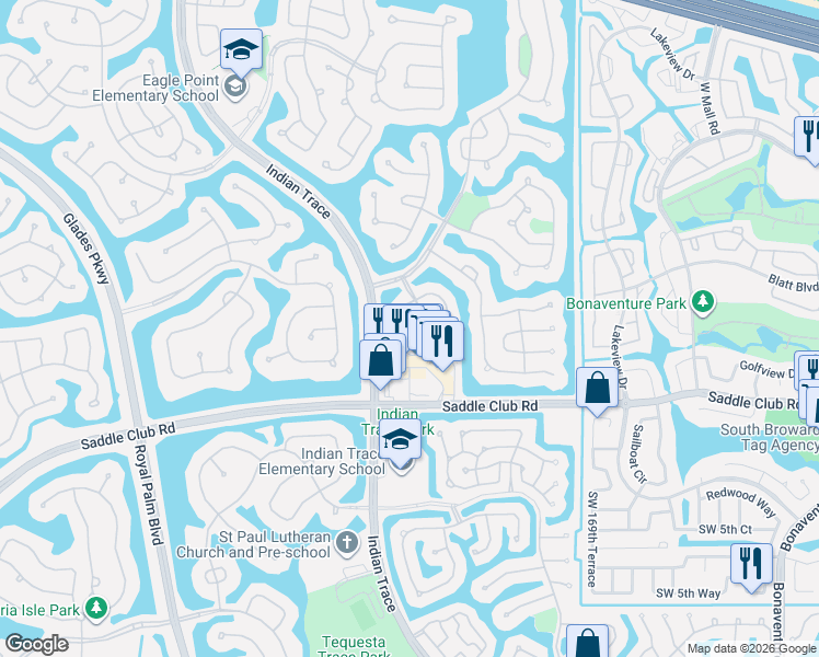 map of restaurants, bars, coffee shops, grocery stores, and more near 178 Bayridge Lane in Weston