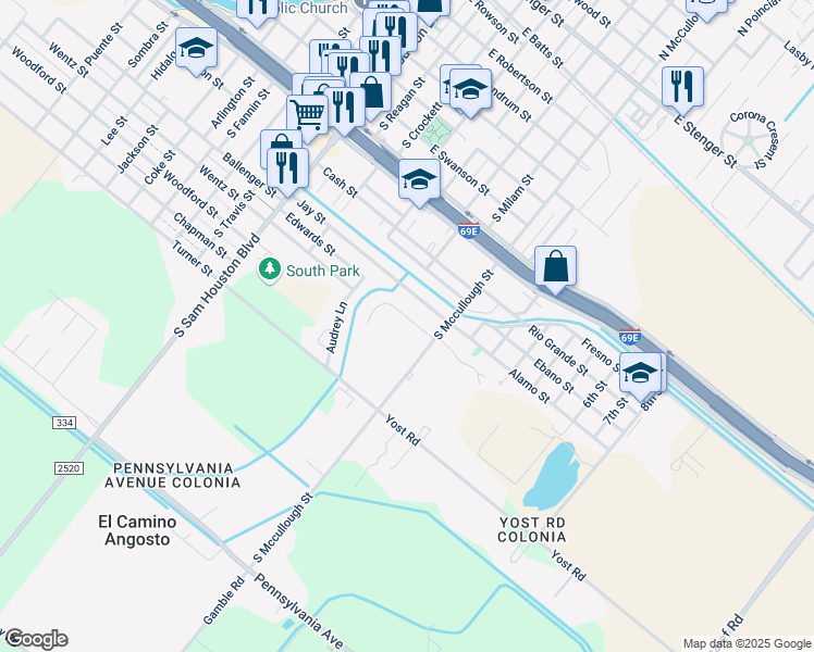 map of restaurants, bars, coffee shops, grocery stores, and more near 141 Palomita Dr in San Benito