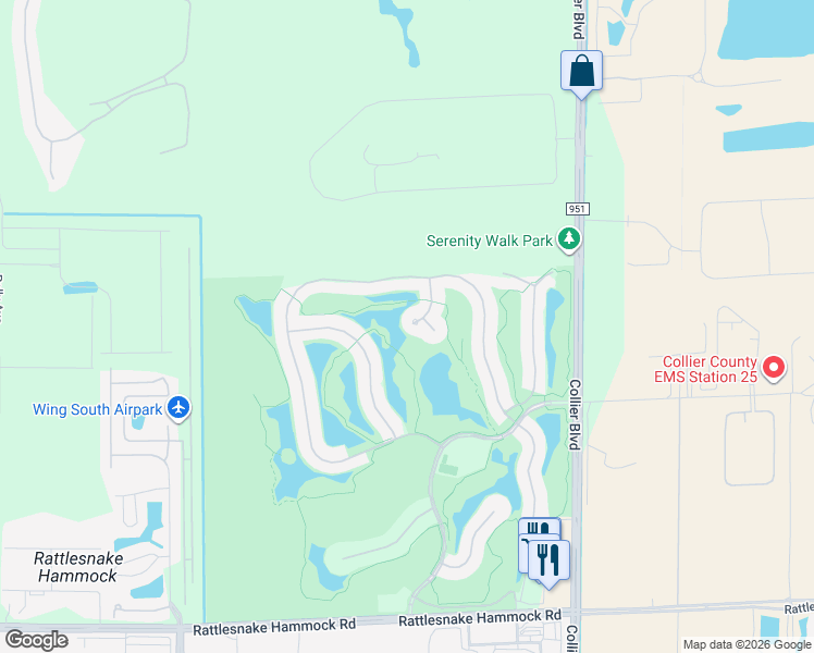 map of restaurants, bars, coffee shops, grocery stores, and more near 4924 Sedgewood Lane in Naples