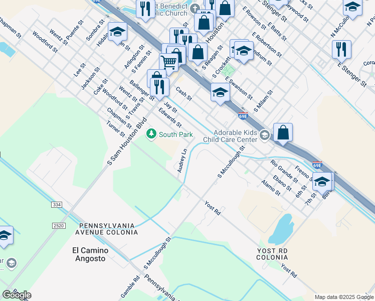 map of restaurants, bars, coffee shops, grocery stores, and more near 152 Audrey Ln in San Benito