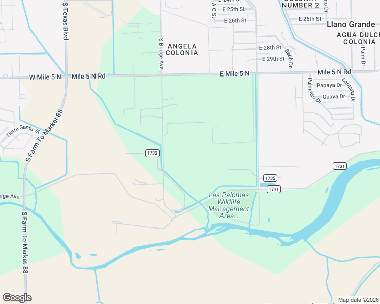 map of restaurants, bars, coffee shops, grocery stores, and more near Mile 4 1/2 Road West in Weslaco