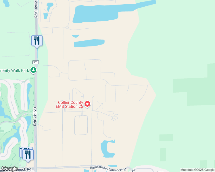 map of restaurants, bars, coffee shops, grocery stores, and more near 3591 The Lords Way in Naples