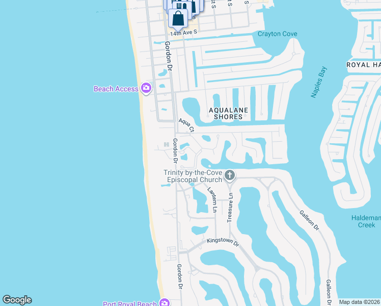 map of restaurants, bars, coffee shops, grocery stores, and more near 350 Little Harbour Lane in Naples