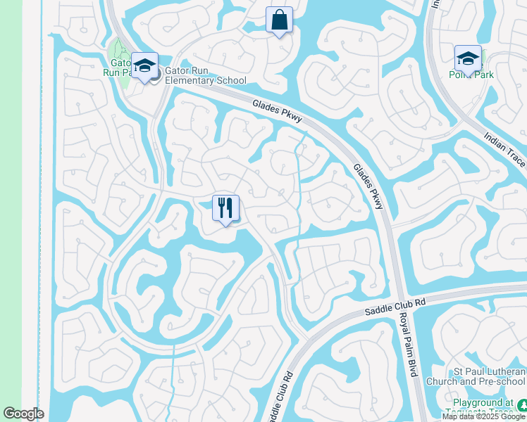 map of restaurants, bars, coffee shops, grocery stores, and more near 1035 Tupelo Way in Weston
