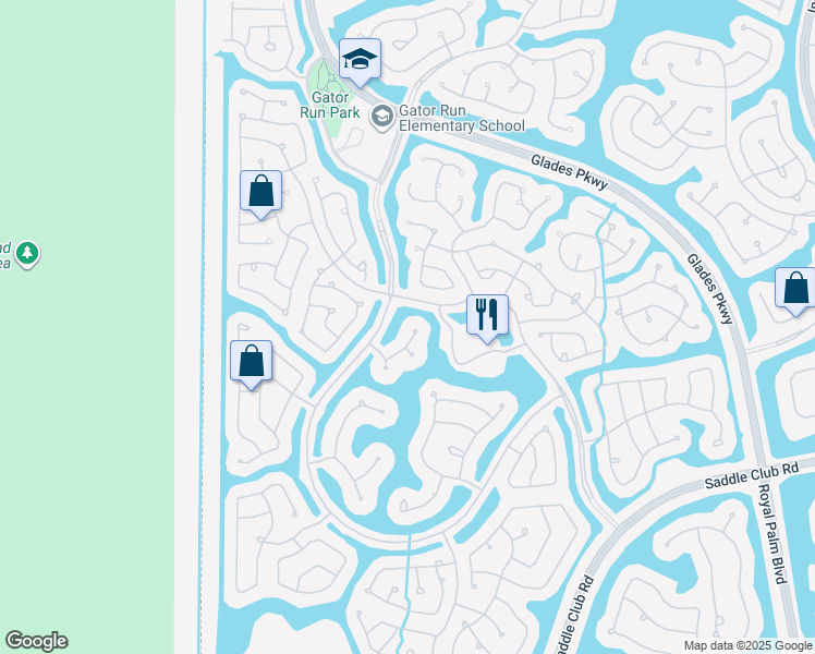 map of restaurants, bars, coffee shops, grocery stores, and more near 1289 Leeward Way in Weston