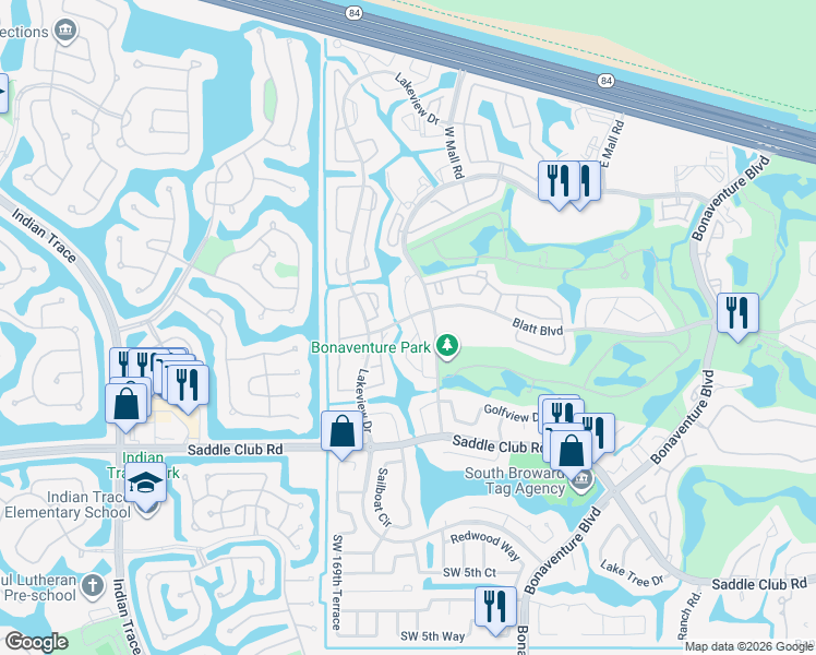 map of restaurants, bars, coffee shops, grocery stores, and more near 537 Racquet Club Road in Weston