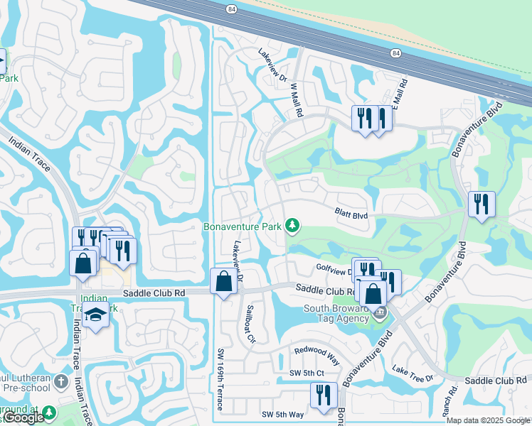 map of restaurants, bars, coffee shops, grocery stores, and more near 537 Racquet Club Road in Weston