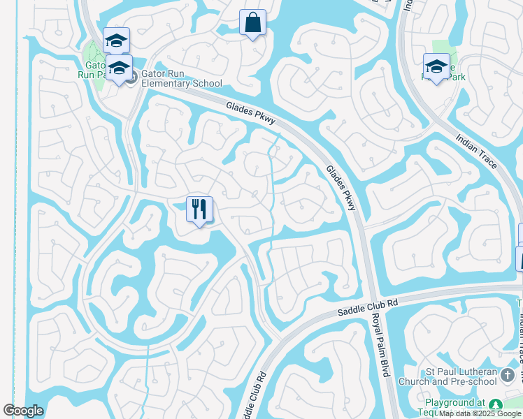 map of restaurants, bars, coffee shops, grocery stores, and more near 1295 Chinaberry Drive in Weston