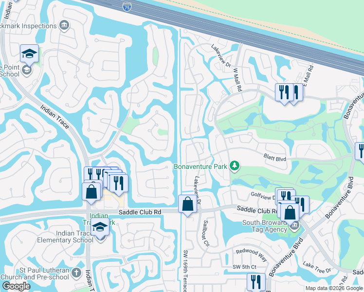 map of restaurants, bars, coffee shops, grocery stores, and more near 490 Stonemont Drive in Weston