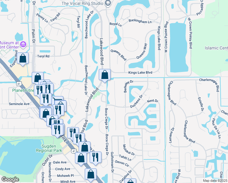 map of restaurants, bars, coffee shops, grocery stores, and more near 4929 Berkeley Drive in Naples