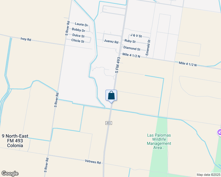 map of restaurants, bars, coffee shops, grocery stores, and more near 3526 South FM 493 in Donna