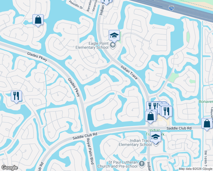 map of restaurants, bars, coffee shops, grocery stores, and more near 360 Mallard Drive in Weston