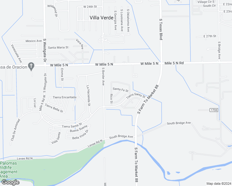 map of restaurants, bars, coffee shops, grocery stores, and more near 700 Panchita Street in Weslaco