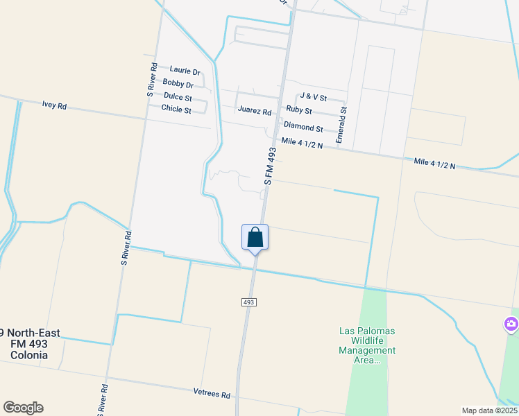 map of restaurants, bars, coffee shops, grocery stores, and more near 3526 South FM 493 in Donna