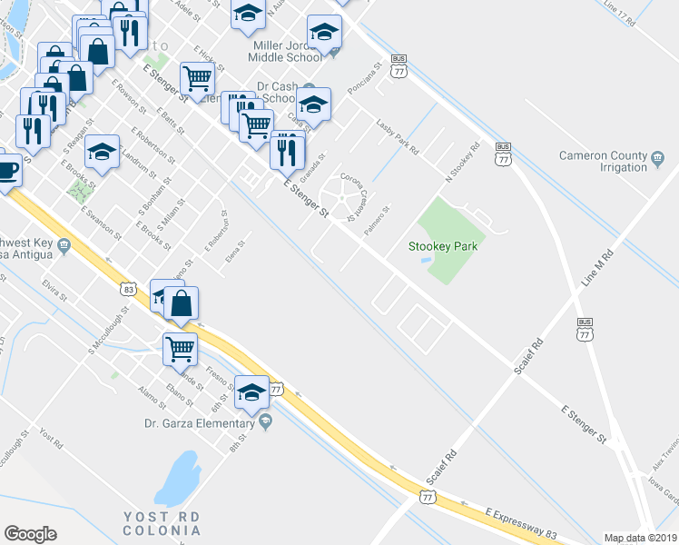 map of restaurants, bars, coffee shops, grocery stores, and more near in San Benito