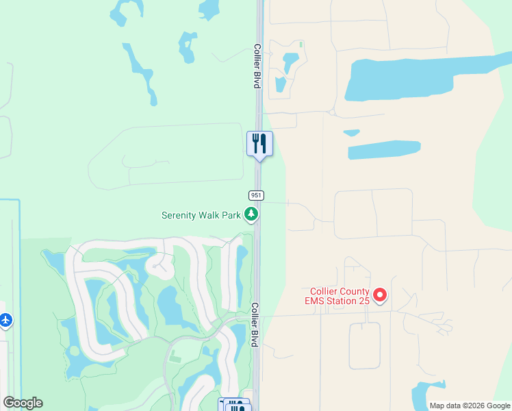 map of restaurants, bars, coffee shops, grocery stores, and more near 7676 Collier Boulevard in Naples