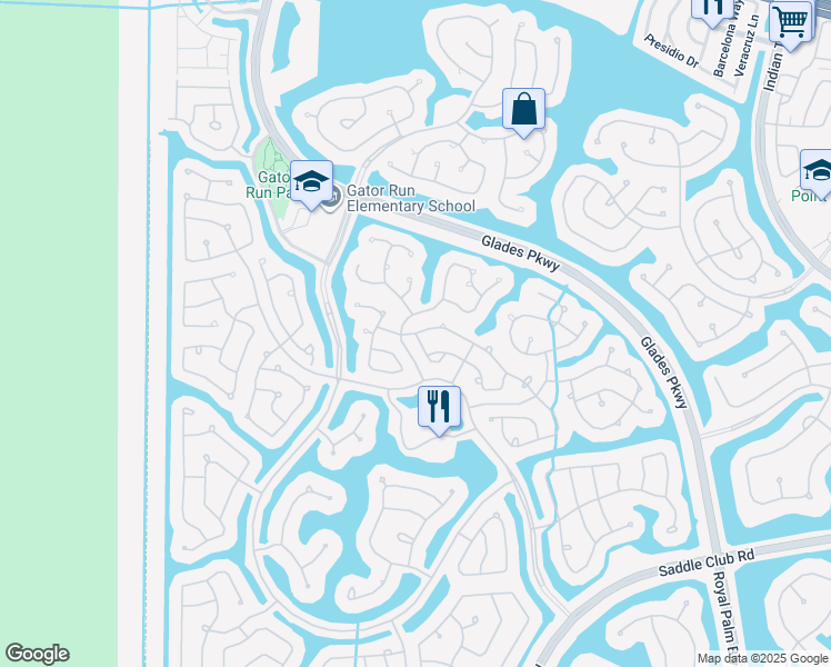 map of restaurants, bars, coffee shops, grocery stores, and more near 1491 Sabal Trail in Weston