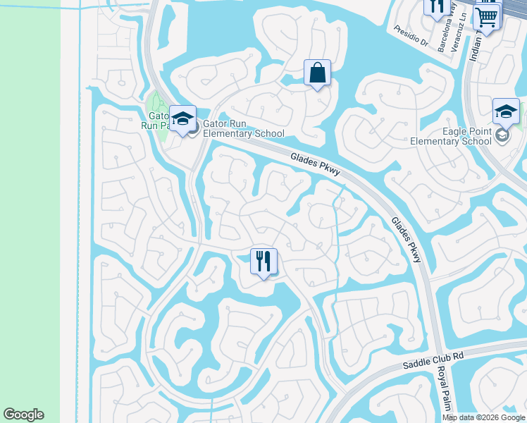 map of restaurants, bars, coffee shops, grocery stores, and more near 1480 Sabal Trail in Weston