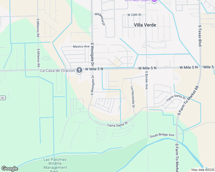 map of restaurants, bars, coffee shops, grocery stores, and more near 1421 East Mile 5 North in Weslaco