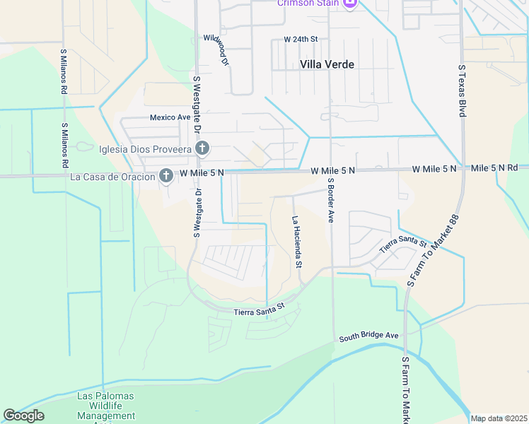 map of restaurants, bars, coffee shops, grocery stores, and more near 1210 Hacienda Del Sol in Weslaco