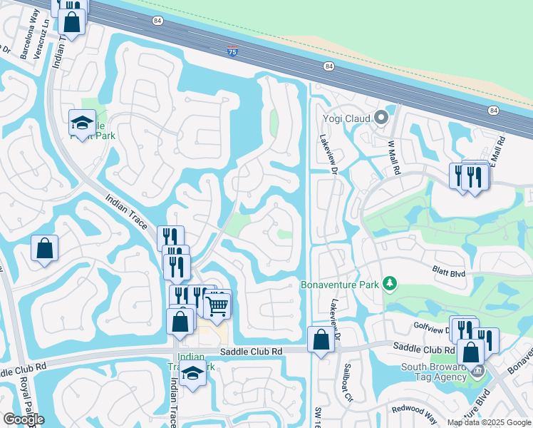 map of restaurants, bars, coffee shops, grocery stores, and more near 570 Stonemont Drive in Weston
