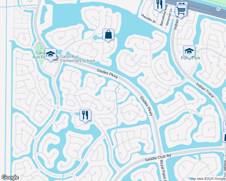 map of restaurants, bars, coffee shops, grocery stores, and more near 1541 Sandpiper Circle in Weston