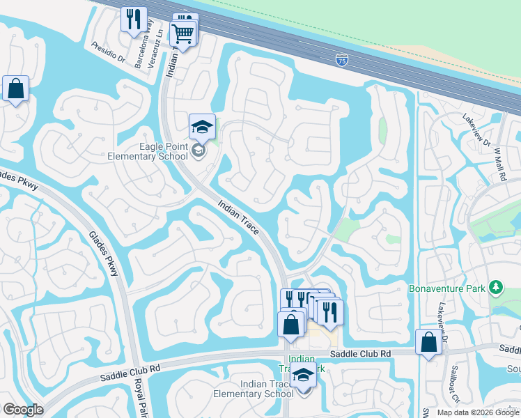 map of restaurants, bars, coffee shops, grocery stores, and more near 210-248 Indian Trace in Weston