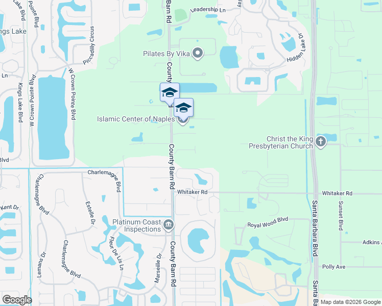 map of restaurants, bars, coffee shops, grocery stores, and more near 5801-5835 Country Rd in Naples