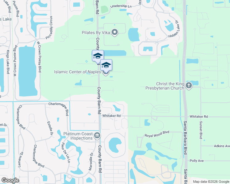 map of restaurants, bars, coffee shops, grocery stores, and more near 5801-5835 Country Road in Naples