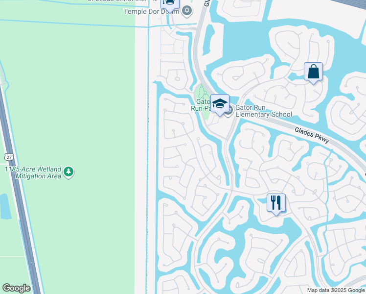 map of restaurants, bars, coffee shops, grocery stores, and more near 1779 Winterberry Lane in Weston
