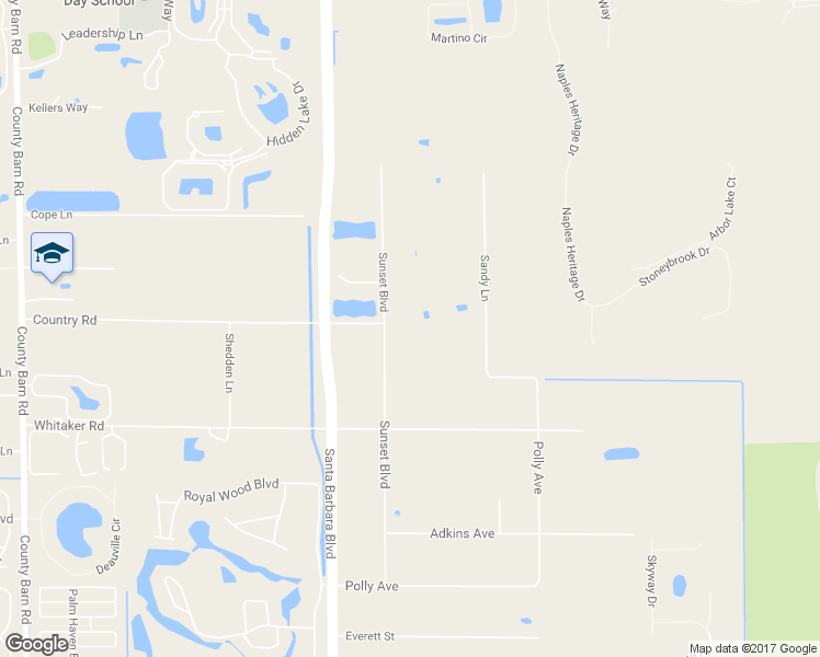 map of restaurants, bars, coffee shops, grocery stores, and more near 2970 Sunset Boulevard in Naples