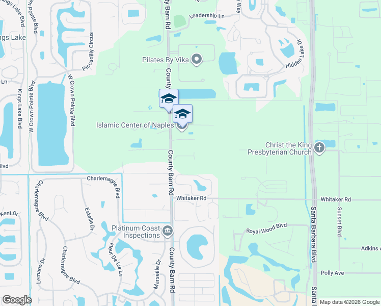 map of restaurants, bars, coffee shops, grocery stores, and more near 5801-5835 Country Rd in Naples