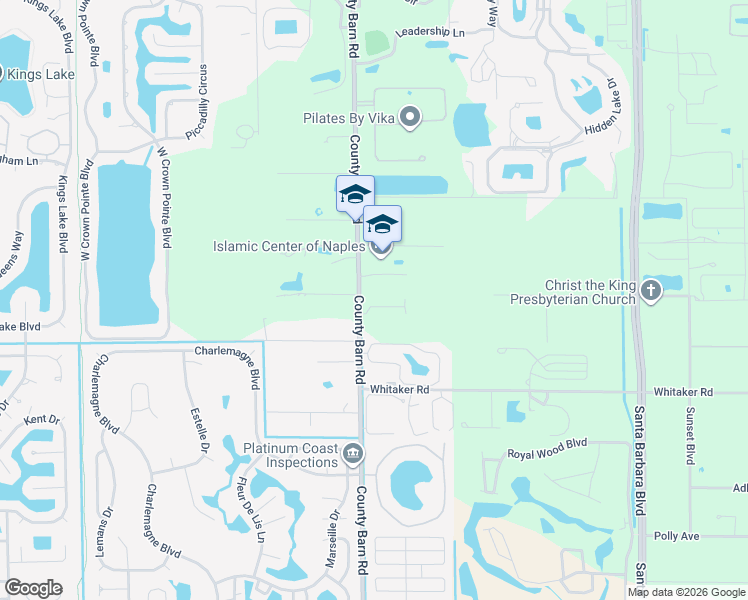 map of restaurants, bars, coffee shops, grocery stores, and more near 5801-5835 Country Rd in Naples