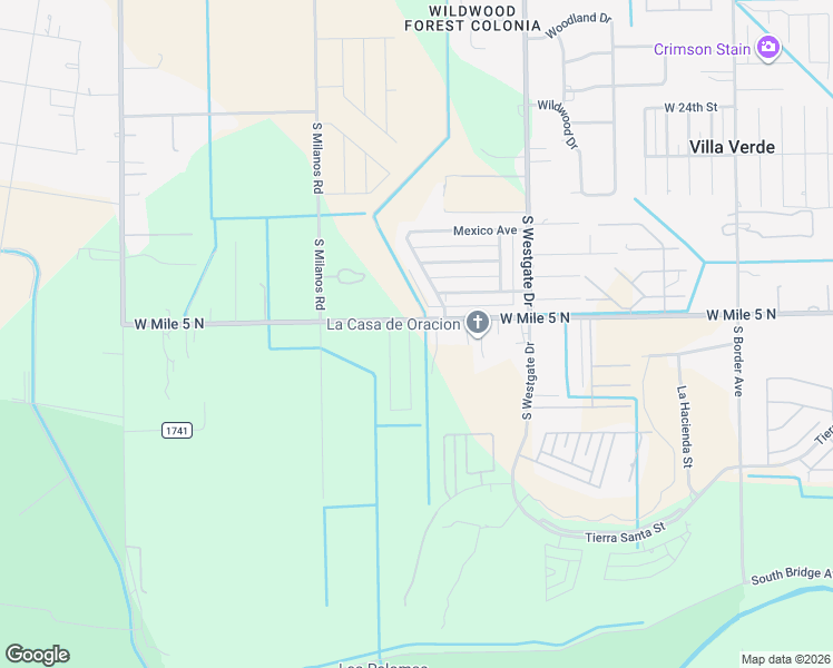 map of restaurants, bars, coffee shops, grocery stores, and more near 3415 Pine Hurst Street in Weslaco