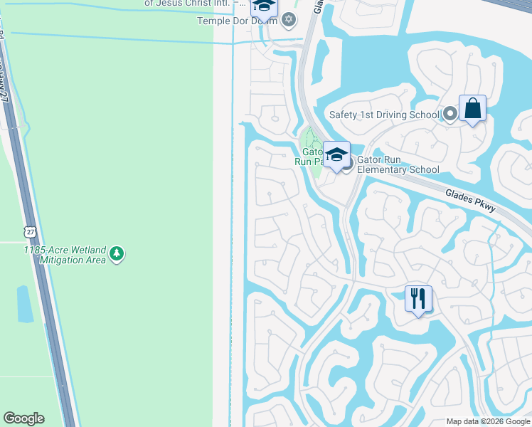 map of restaurants, bars, coffee shops, grocery stores, and more near 1665 Winterberry Lane in Weston