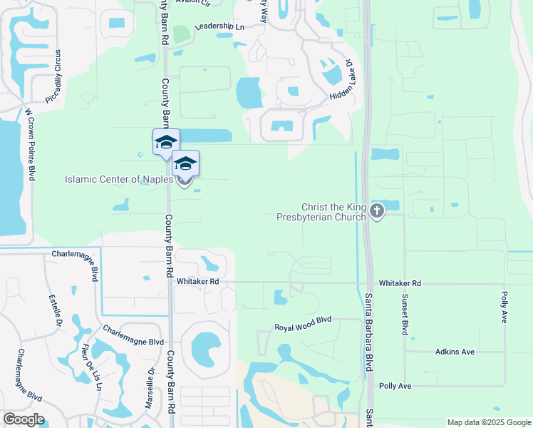 map of restaurants, bars, coffee shops, grocery stores, and more near 5801 Country Road in Naples