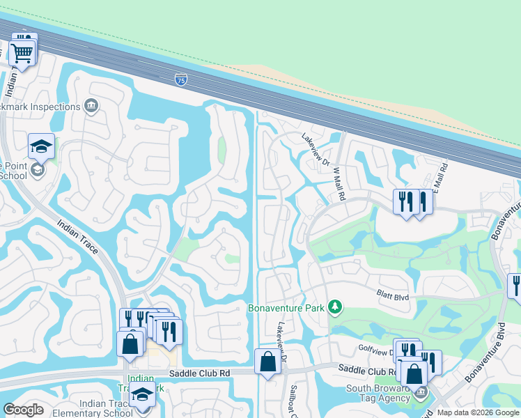 map of restaurants, bars, coffee shops, grocery stores, and more near 718 Verona Court in Weston
