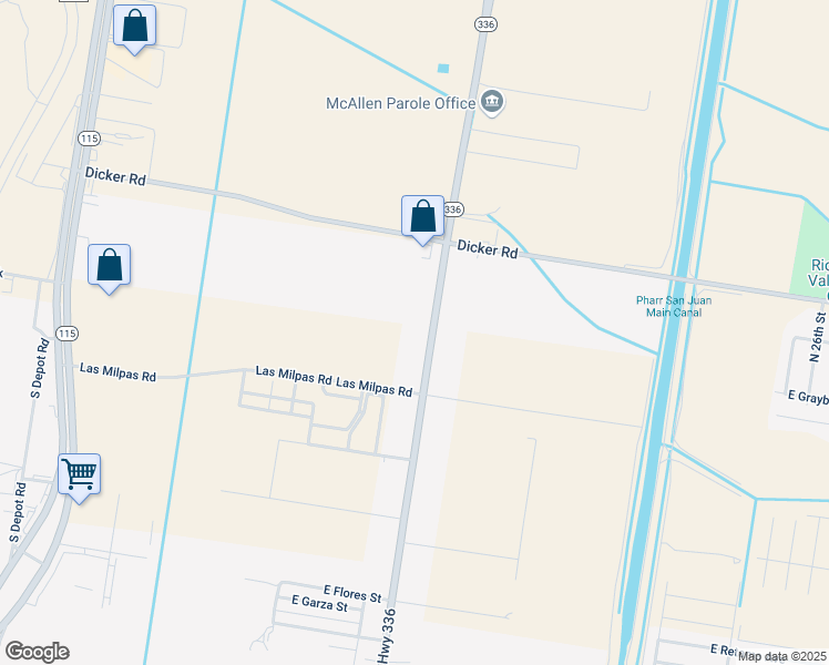 map of restaurants, bars, coffee shops, grocery stores, and more near 2810 North 10th Street in McAllen