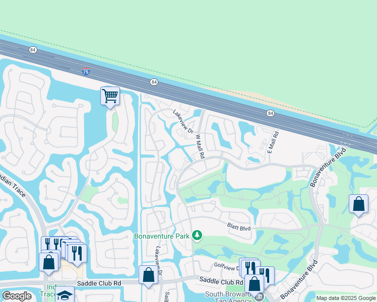 map of restaurants, bars, coffee shops, grocery stores, and more near 301 Racquet Club Road in Weston