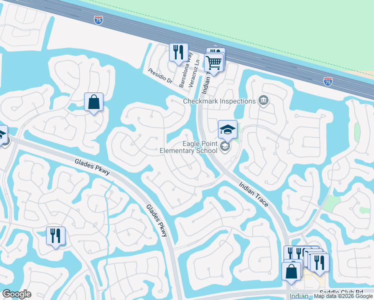 map of restaurants, bars, coffee shops, grocery stores, and more near 806 Chimney Rock Road in Weston