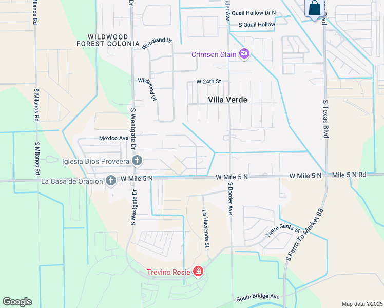 map of restaurants, bars, coffee shops, grocery stores, and more near 1216 Aiden Avenue in Weslaco