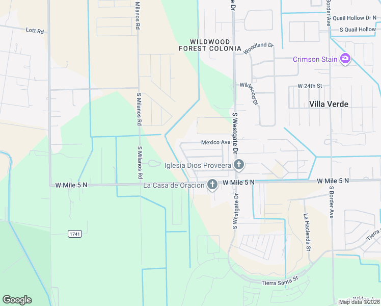 map of restaurants, bars, coffee shops, grocery stores, and more near 2018 Puerto Rico Avenue in Weslaco